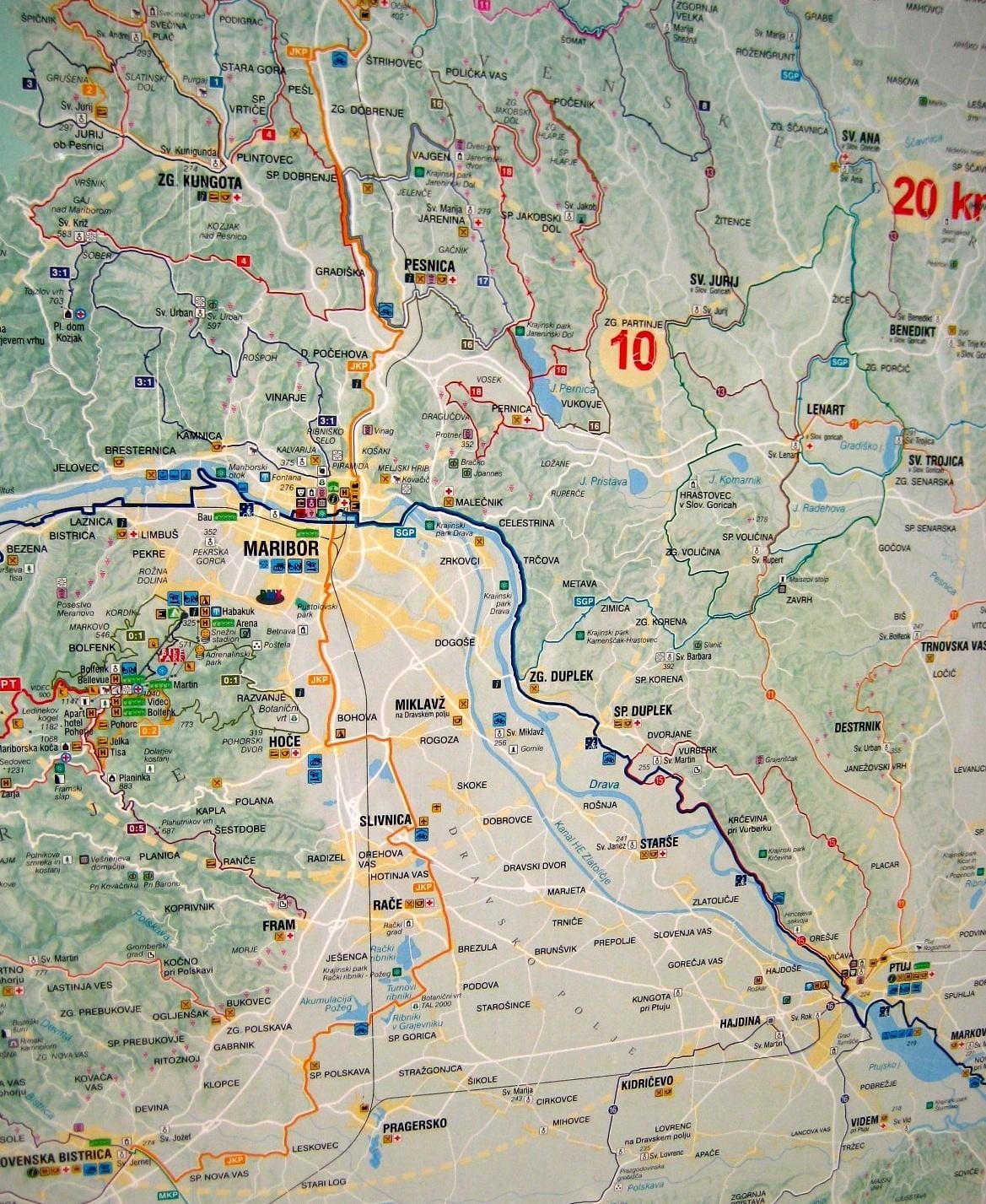 Mapa d'Eslovènia ciclisme