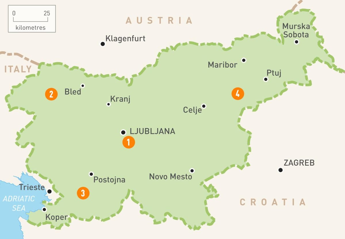 Mapa de regions d'Eslovènia
