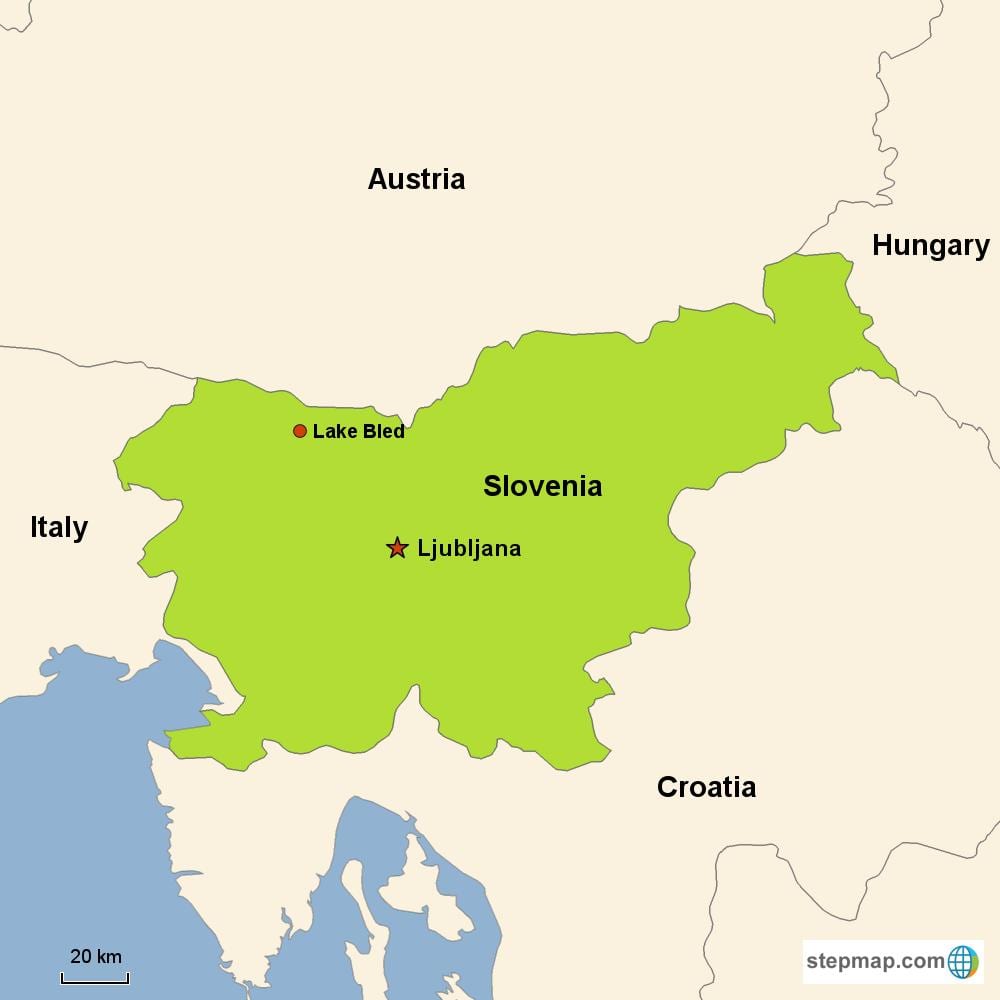 Mapa de ljubljana, Eslovènia