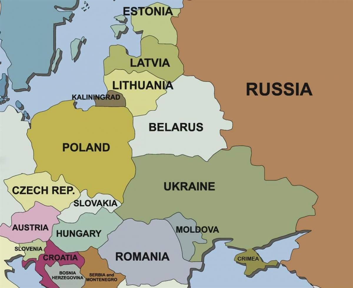 Mapa d'Eslovènia i els països veïns