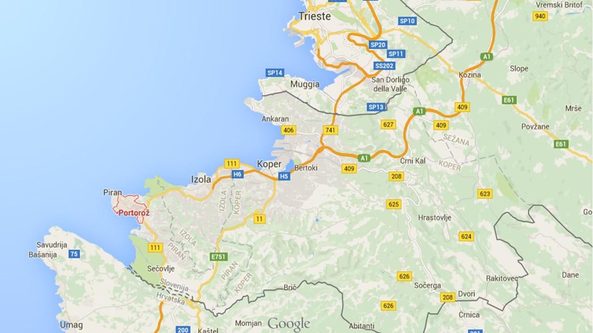 mapa de portoroz Eslovènia