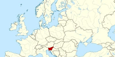 Eslovènia ubicació en el mapa del món