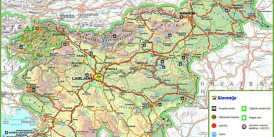 Mapa d'Eslovènia carretera