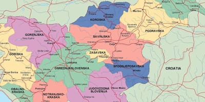 Mapa d'Eslovènia política