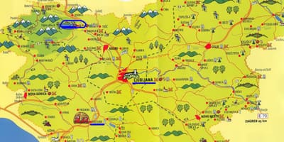 Mapa d'Eslovènia turisme