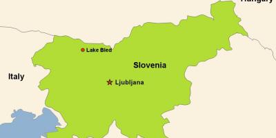 Mapa de ljubljana, Eslovènia