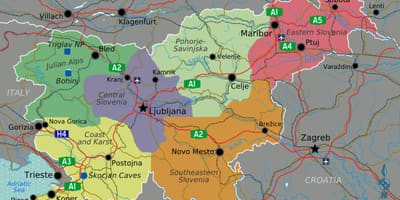Eslovènia país mapa