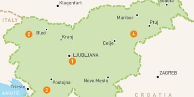 Mapa de novo mesto Eslovènia