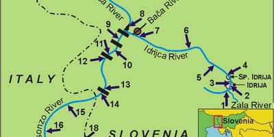 Mapa de soca riu Eslovènia